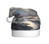 WZYWHJ Christmas Santa Claus Hat for Adult for Holiday and Christmas Parties, Annual Ceremonies Nordic Silence Prints
