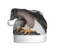 WZYWHJ Christmas Santa Claus Hat for Adult for Holiday and Christmas Parties, Annual Ceremonies Topological Falcon Pattern