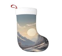 WZYWHJ Christmas Stocking - Festive Decorative Plush Stocking for Holiday Parties and Gifts Nordic Silence Prints