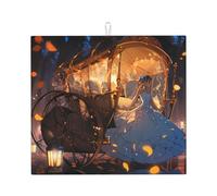 WZYWHJ Cinderella Printed Drying Mat for Kitchen : Made of sponge Water absorbent, With lanyard for hanging 18 x 16 in
