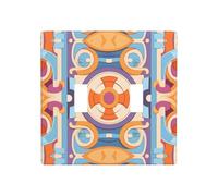 WZYWHJ Circular Ancient Street Patterns Pattern Decorative Wall Plate 4.5x4.5 Inches Durable and Stylish for Residential and Commercial Areas