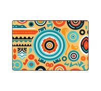 WZYWHJ Circular Cultural Symbols Picture Anti-Slip Floor mat Carpet Rug 72"x48" for Living Room Office Coffee Table Bed Balcony