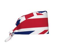 WZYWHJ Cleaning Working Cap British Flag Prints - Chef Hat for Women & Men, Adjustable, Breathable Black
