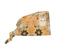 WZYWHJ Cleaning Working Cap Cat in The Bush Pattern - Chef Hat for Women & Men, Adjustable, Breathable Black