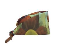 WZYWHJ Cleaning Working Cap Cute Beaver Printed - Chef Hat for Women & Men, Adjustable, Breathable Black