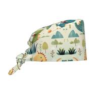 WZYWHJ Cleaning Working Cap Cute Little Baby Dinosaur Prints - Chef Hat for Women & Men, Adjustable, Breathable