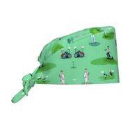 WZYWHJ Cleaning Working Cap Golf on The Lawn Printing - Chef Hat for Women & Men, Adjustable, Breathable Black