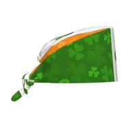 WZYWHJ Cleaning Working Cap Irish Flag Pattern - Chef Hat for Women & Men, Adjustable, Breathable Black, Black, One Size, Black, One Size