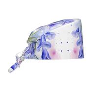 WZYWHJ Cleaning Working Cap Lily of The Valley Printed - Chef Hat for Women & Men, Adjustable, Breathable Black