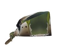 WZYWHJ Cleaning Working Cap Little Frost in The rain Printing - Chef Hat for Women & Men, Adjustable, Breathable Black