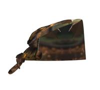 WZYWHJ Cleaning Working Cap Little Hedgehog Holding an Umbrella Printing - Chef Hat for Women & Men, Adjustable, Breathable Black
