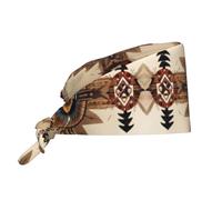WZYWHJ Cleaning Working Cap Native American Painting Printing - Chef Hat for Women & Men, Adjustable, Breathable Black