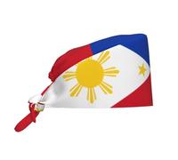 WZYWHJ Cleaning Working Cap Philippine Flag Picture - Chef Hat for Women & Men, Adjustable, Breathable Black, Black, One Size, Black, One Size