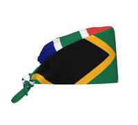 WZYWHJ Cleaning Working Cap South African Flag Pattern - Chef Hat for Women & Men, Adjustable, Breathable Black, Black, One Size, Black, One Size