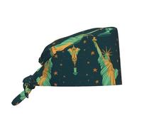 WZYWHJ Cleaning Working Cap Statue of Liberty in NYC Prints - Chef Hat for Women & Men, Adjustable, Breathable Black