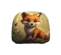 WZYWHJ Clever Little Fox Picture Seat Head Pillowcase Car Truck General Motors Parts Protective Cover one Pack