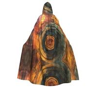 WZYWHJ Colored wooden stakes Prints aldult Cosplay Poncho Hooded Cloak for men and women Halloween Party
