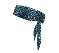 WZYWHJ Colorful Celtic Knot Pattern Headbands,Sports Head Tie,Headband for Men and Women,Hair Band for Running Workout Football