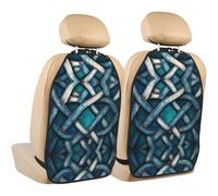 WZYWHJ Colorful Celtic Knot Prints Car seat Anti Kick Storage pad 2 Pieces, Multi-Functional Storage Bag seat Protector After Installation