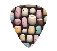 Wzywhj Colorful Cotton Candy Pattern Guitar Pick Easy Grip Uke Picks For Your Bass, Ukulele, Acoustic And Electric Guitarï¼Œ12 Piece