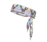 WZYWHJ Colorful Crane Origami Pattern Headbands,Sports Head Tie,Headband for Men and Women,Hair Band for Running Workout Football