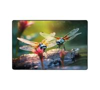 WZYWHJ Colorful Dragonflies Picture Anti-Slip Floor mat Carpet Rug 72"x48" for Living Room Office Coffee Table Bed Balcony
