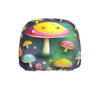 WZYWHJ Colorful Dream Mushroom Picture Seat Head Pillowcase Car Truck General Motors Parts Protective Cover one Pack