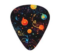 Wzywhj Colorful Galaxy Music Note Printed Guitar Picks 12 Piece, Easy Grip Uke Picks Hold In One'S Hands, Ukulele, Acoustic Or Electric Electric Guitar