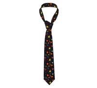 WZYWHJ colorful galaxy music note Printed Silk men's formal suit tie, suitable for daily use and business gatherings Necktie
