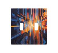 WZYWHJ Colorful geometric patterns Printed Decorative Wall Plate 4.5x4.5 Inches Durable and Stylish for Residential and Commercial Areas