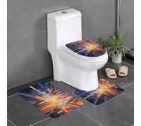 WZYWHJ Colorful Geometric Patterns Printing Bathroom mat Sets of 3 Bathroom Floor Mats,Non-Slip, Durable,Does Easy to Clean Suitable for Bathroom and Toilet