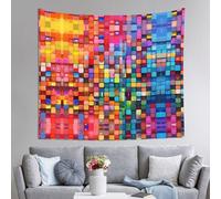 WZYWHJ Colorful grid Printing Indoor Decor Tapestry 60x51 in : Soft, Quality and lightweight Suitable for wall hanging tapestries