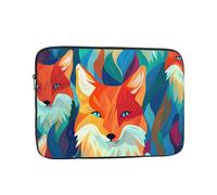 WZYWHJ Colorful Little Foxes Picture Shockproof Portable Laptop Sleeve Case 12 inch for Men and Women Business Travel, School, Office Daily Use