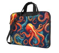 WZYWHJ Colorful Octopus Pattern Ultra-thin portable single-shoulder laptop bag 14 inch computer accessories soft shockproof for laptops