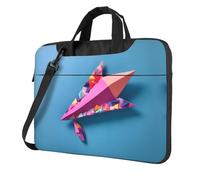 WZYWHJ Colorful paper airplanes Printing Laptop Bag - with Soft Interior, Multiple Pockets - Ideal for Men, Travel and Business, Black, 13 inch