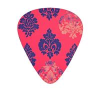 Wzywhj Colorful Paper-Cut Patterns Pattern Guitar Pick Easy Grip Uke Picks For Your Bass, Ukulele, Acoustic And Electric Guitar,12 Piece
