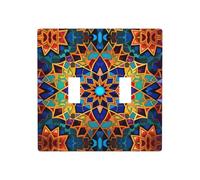 WZYWHJ Colorful patterns Printed Decorative Wall Plate 4.5x4.5 Inches Durable and Stylish for Residential and Commercial Areas