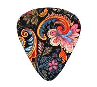 Wzywhj Colorful Plant Patterns Picture Guitar Pick Easy Grip Uke Picks Comfortable Feel, Ukulele, Acoustic And Electric Guitar，Guitar Plectrums 12'S