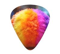 Wzywhj Colorful Plush Balls Printing Guitar Plectrum Easy Grip Uke Picks Holding， Ukulele, Acoustic And Electric Guitar，12 Piece