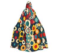 WZYWHJ Colorful polka dots Pattern aldult Quality Cosplay Poncho Hooded Cloak for men and women Halloween