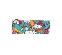 WZYWHJ Colorful unicorns Pattern baby bow headbands and elastic soft hair accessories for newborns and girls