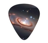 Wzywhj Constellation Star Clusters Galaxies Pattern Guitar Pick Easy Grip Uke Picks For Your Bass, Ukulele, Acoustic And Electric Guitar，12 Piece