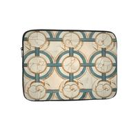 WZYWHJ Continuous Circular Pattern Printed Shockproof Portable Laptop Sleeve Case 13 inch for Men and Women Business Travel, School, Office Daily Use