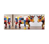WZYWHJ cool bull riding printing Extra large rubber keyboard pad, thickened anti slip Office desk cushion