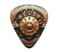 Wzywhj Cool Steampunk Gears Picture Guitar Pick Easy Grip Uke Picks Comfortable Feel, Ukulele, Acoustic And Electric Guitarï¼ŒGuitar Plectrums 12'S