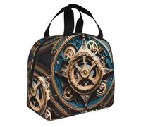 WZYWHJ Cool Steampunk Gears Prints Quality Lunch Bag Portable Insulated Portable Lunch Bags Lunch Bags Rugged