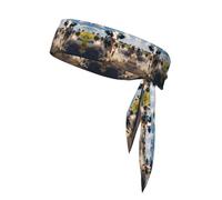 WZYWHJ Cows in water Printing Headbands,Sports Head Tie,Headband for Men and Women,Hair Band for Running Workout Football