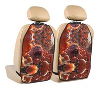 WZYWHJ Crazy Fruit Printed Car seat Anti Kick Storage pad 2 Pieces, Multi-Functional Storage Bag seat Protector After Installation
