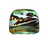 WZYWHJ Crocodile Open Mouth Prints Seat Head Pillowcase Car Truck General Motors Parts Protective Cover one Pack