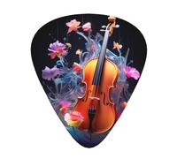 Wzywhj Crystal Cello Pattern Guitar Pick Easy Grip Uke Picks For Your Bass, Ukulele, Acoustic And Electric Guitar,12 Piece